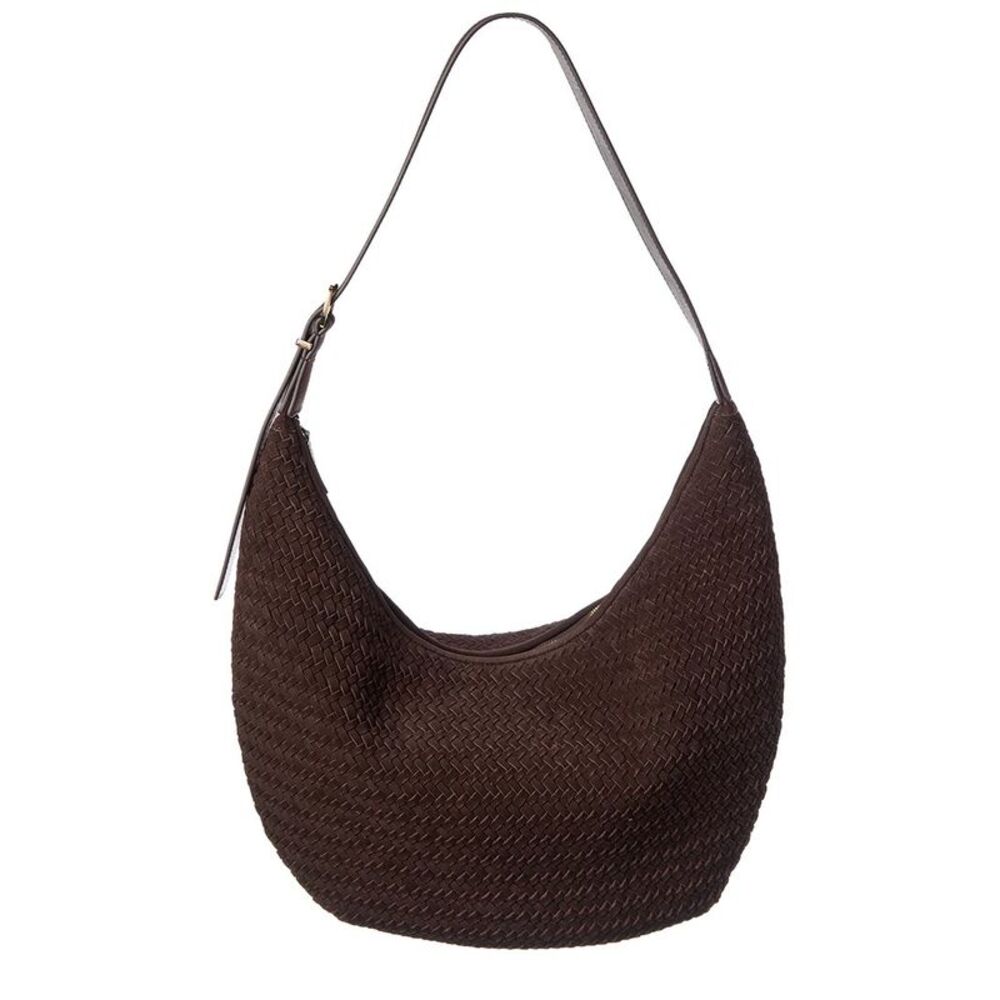 Madewell Essential Curve Suede Shoulder Bag, Red - Picture 1 of 4